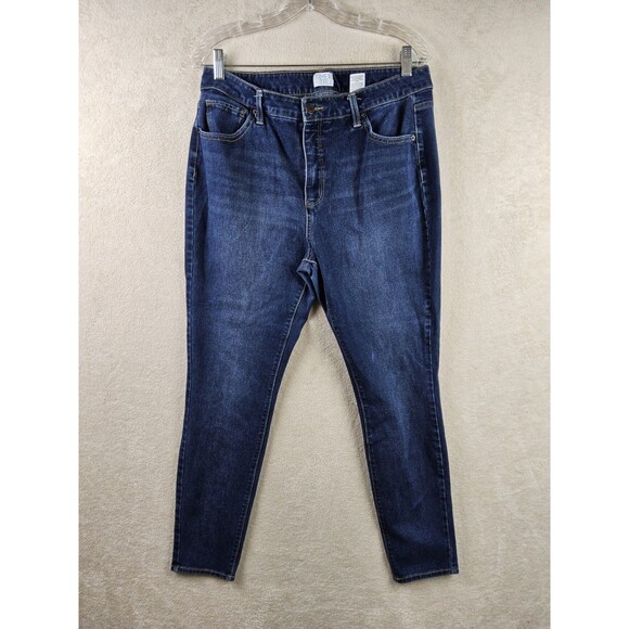 Time And Tru Women's High Rise Skinny Jeans Size 14 Regular - Picture 1 of 3